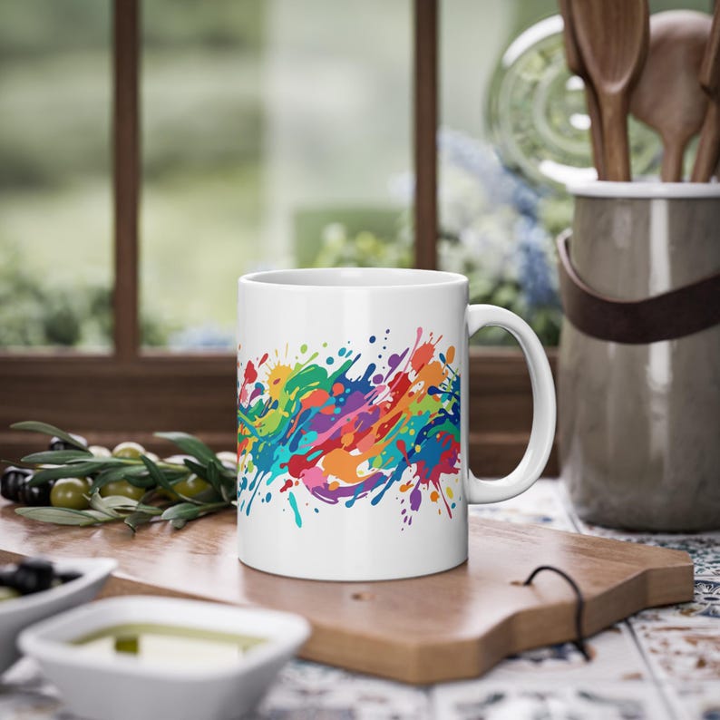 Abstract Paint Splash Colorful - Mug zdjęcie 4