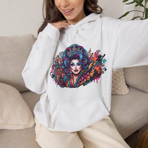 Drag Queen Fabulous Portrait - Hoodie 画像 5