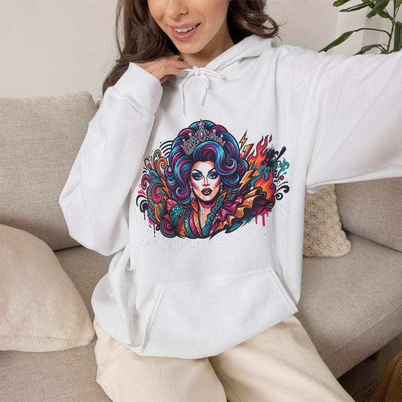Drag Queen Fabulous Portrait - Hoodie 画像 5