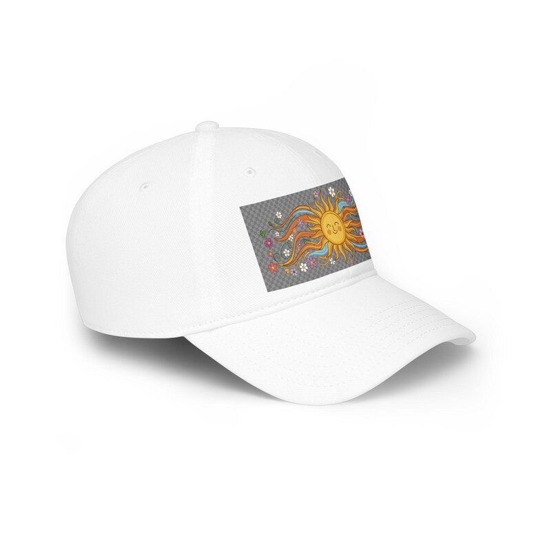 Positive Energy Sun Flowers Baseball Cap - Motivational Good Vibes Hat image 3