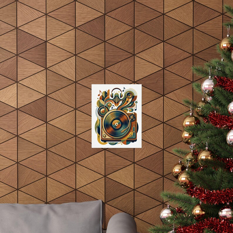 Retro Vinyl Record Music Lover - Poster zdjęcie 4