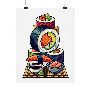 Sushi Roll Japanese Food - Poster afbeelding 1