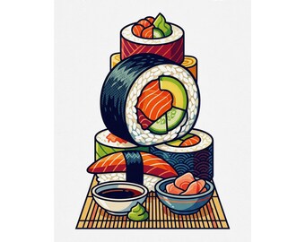 Sushi Roll Japanese Food - Poster