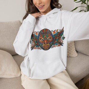 Mexican Luchador Mask Colorful - Hoodie Bild 5