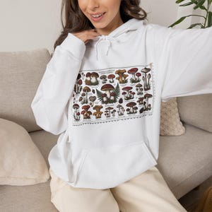 Vintage Botanical Mushroom Chart - Hoodie image 5