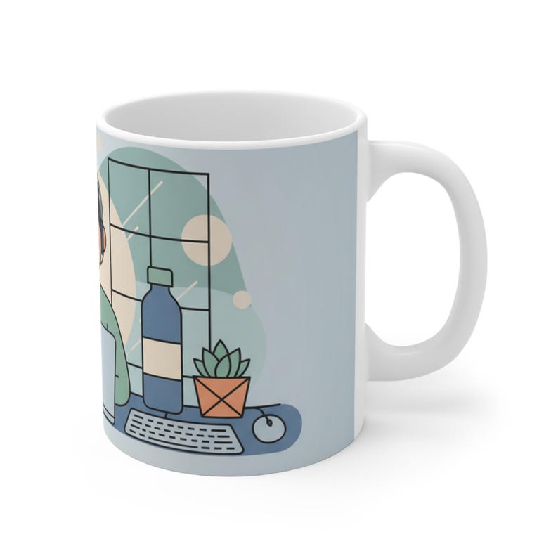 Professional Video Call Coffee Mug - Funny WFH Home Office Gift - Telecommuting Mug - Zoom Meeting Coffee Cup image 3
