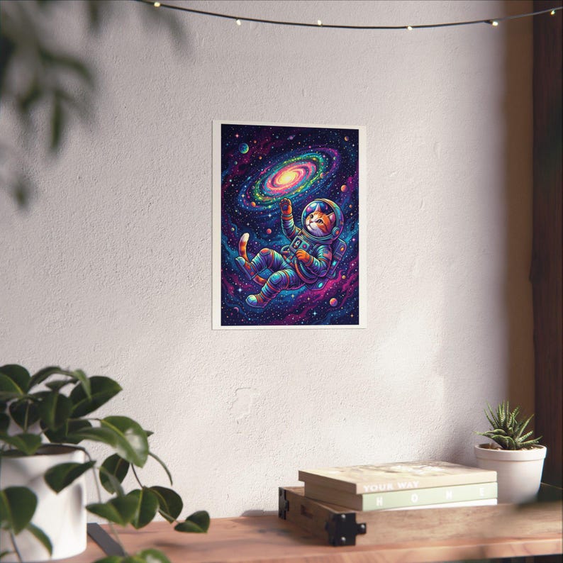 Cosmic Astronaut Cat Exploring Galaxies - Poster 画像 6