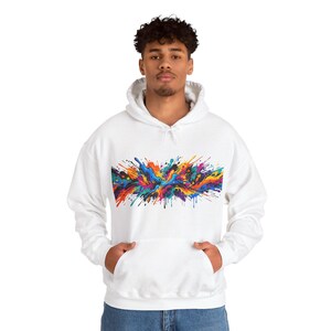 Abstract Paint Splash Colorful - Hoodie image 7