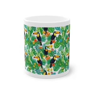 Jungle Toucan Among Tropical Leaves - Mug bild 1