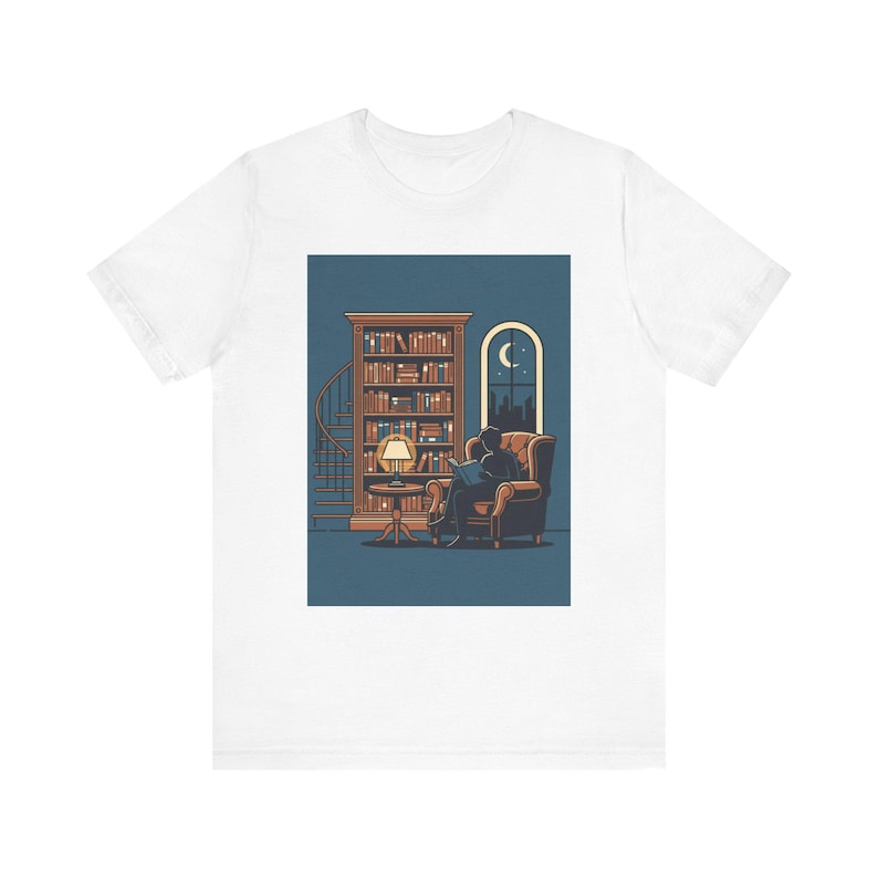 Just One More Chapter Vintage Library Book Lover T-Shirt, Reading Gift for Women, Bookworm Tee, Literature Lover Shirt image 1