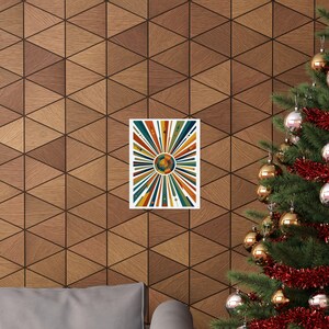 Mid-Century Modern Sunburst Pattern - Poster image 4