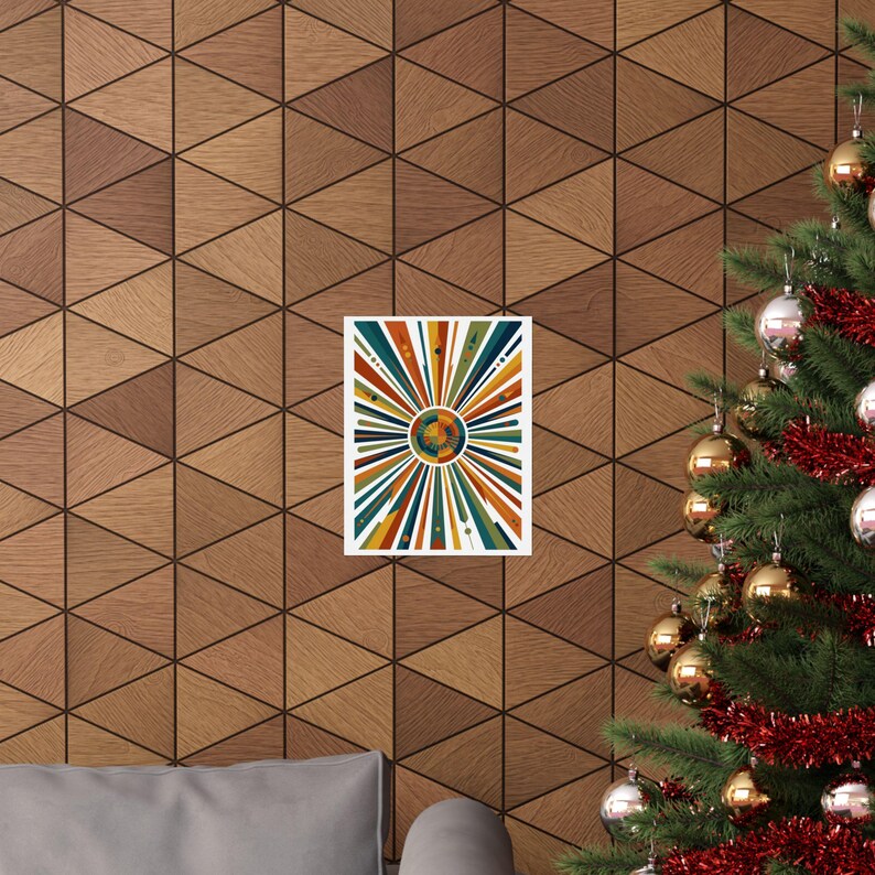 Mid-Century Modern Sunburst Pattern - Poster image 4
