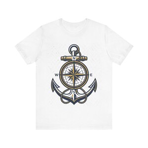 Nautical Anchor And Compass - Tshirt image 1