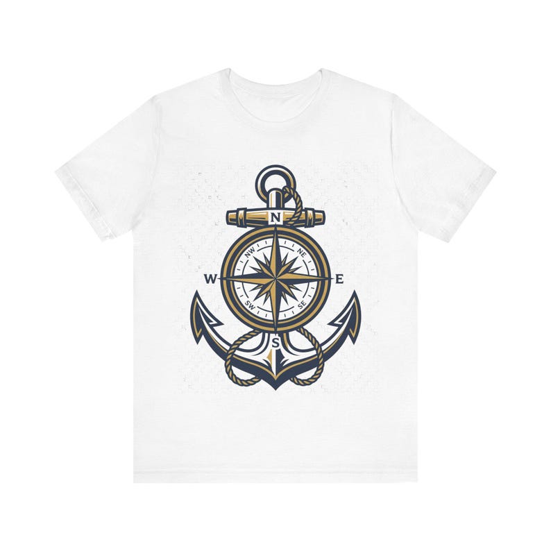 Nautical Anchor And Compass - Tshirt image 1