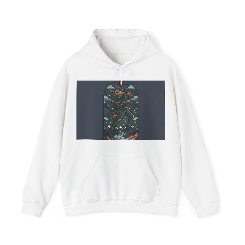 Wander Often Wonder Always Hoodie - Nature Adventure Hiking Pullover, Outdoor Mountain Lover Gift, Cozy Camping Sweatshi Bild 1