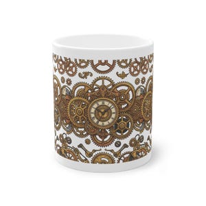 Steampunk Gears And Clockwork Brass - Mug image 1