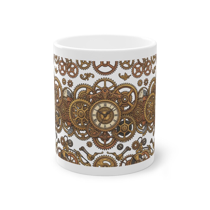 Steampunk Gears And Clockwork Brass - Mug image 1
