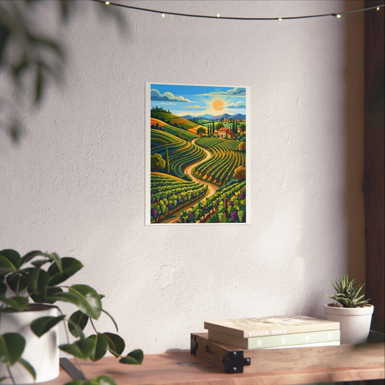Vineyard Wine Country Rolling Hills - Poster imagen 6