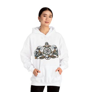 Nautical Anchor And Compass - Hoodie bild 5
