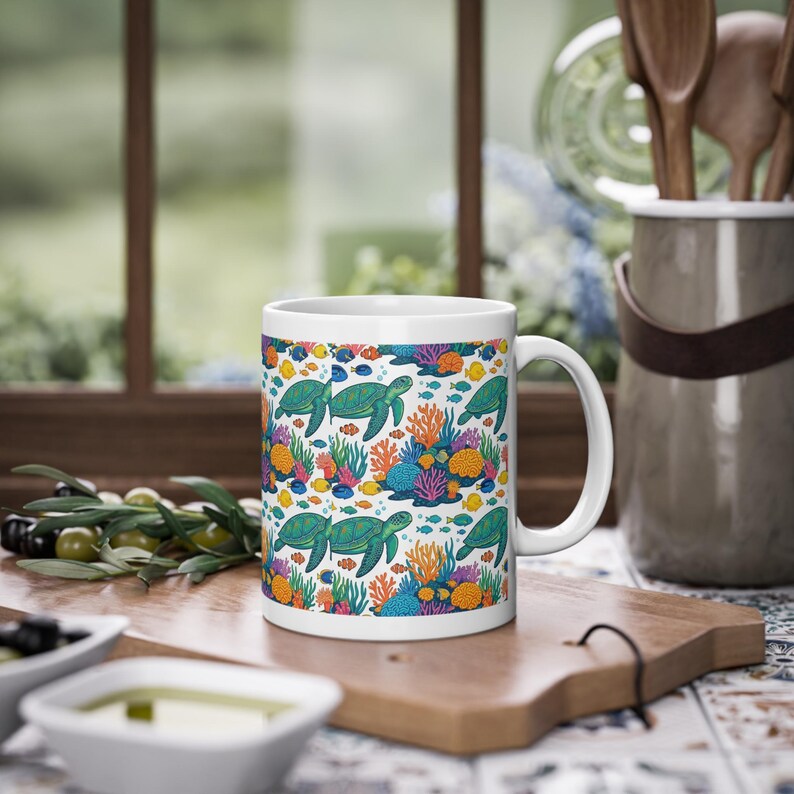 Tropical Sea Turtle Coral Reef - Mug Bild 4