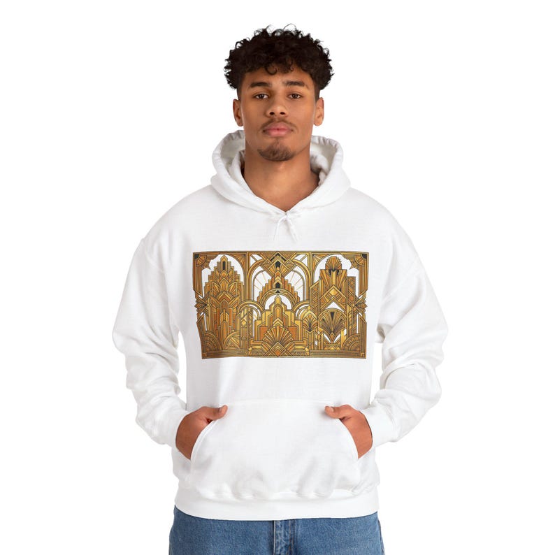Art Deco Golden Geometry 1920S - Hoodie image 7