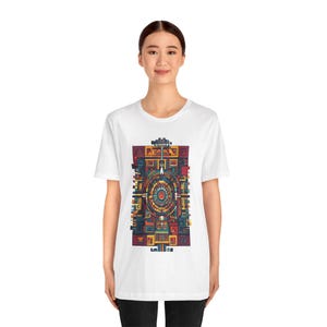 Aztec Calendar Geometric Patterns - Tshirt Bild 5