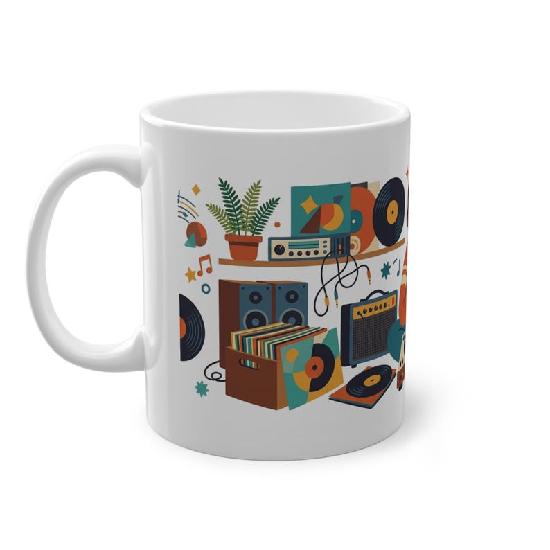 Retro Vinyl Record Music Lover - Mug image 2