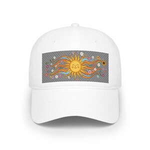 Positive Energy Sun Flowers Baseball Cap - Motivational Good Vibes Hat image 1