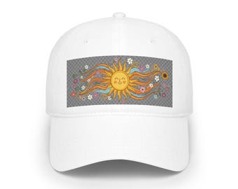 Positive Energy Sun Flowers Baseball Cap - Motivational Good Vibes Hat