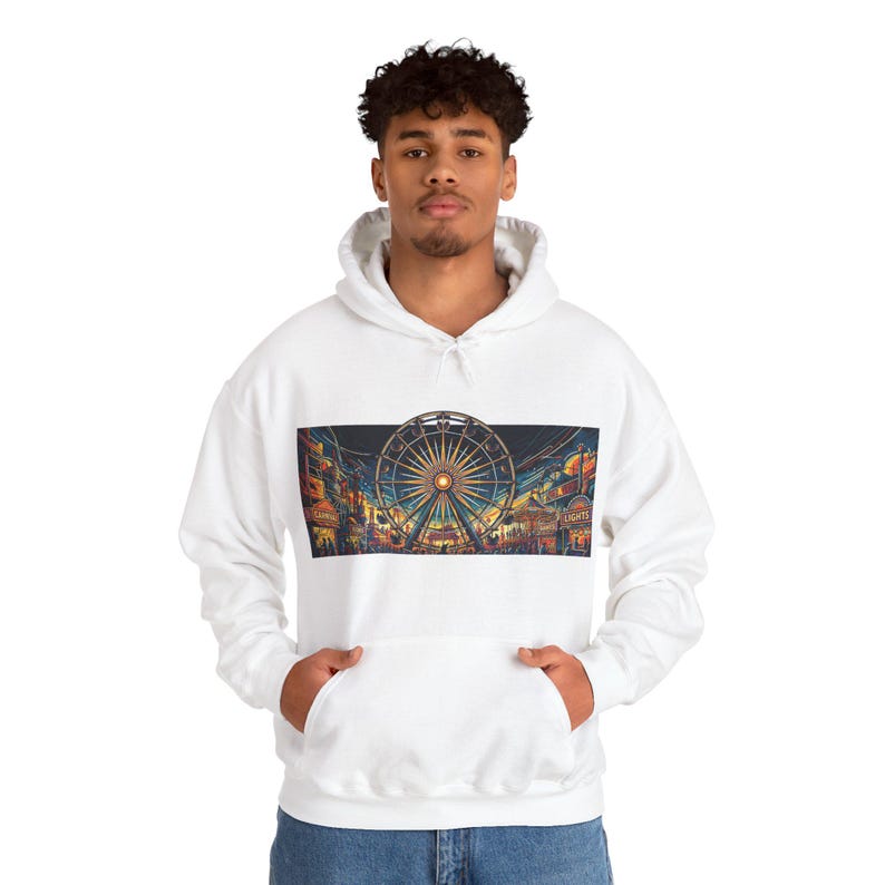 Carnival Ferris Wheel Night Lights - Hoodie zdjęcie 7
