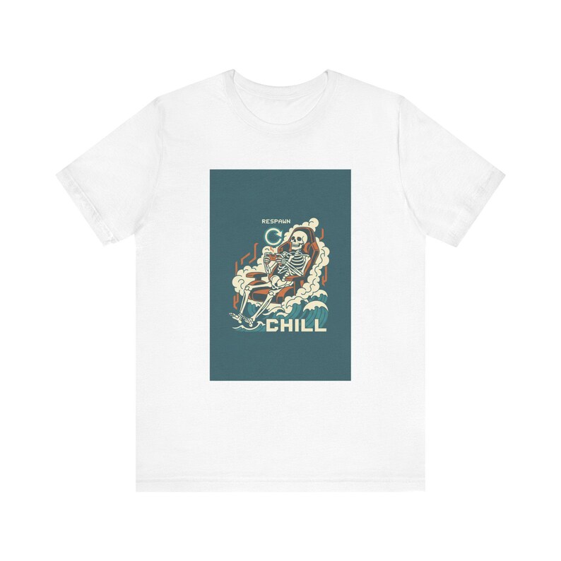 Respawn and Chill Gaming T-Shirt, Funny Video Gamer Tee, Retro Gaming Gift, PlayStation Xbox PC Gamer Shirt, Geek Appare image 1