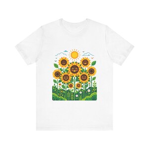 Sunflower Field Happiness - Tshirt image 1