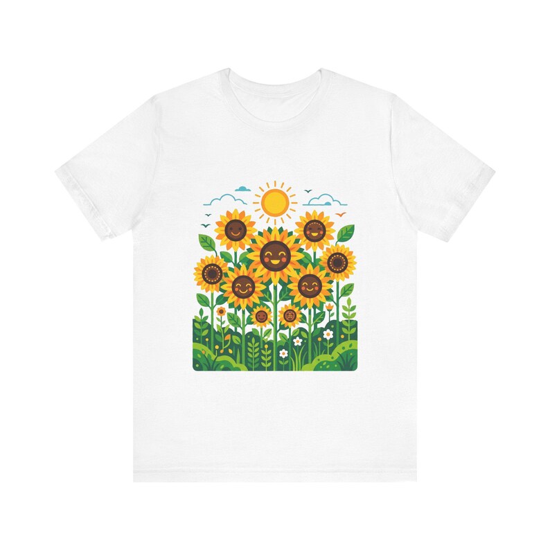 Sunflower Field Happiness - Tshirt image 1