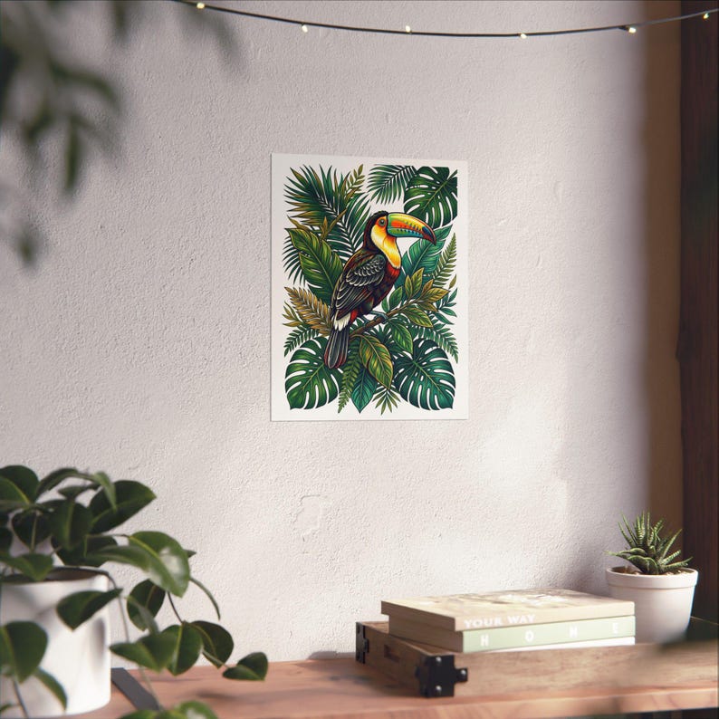 Jungle Toucan Among Tropical Leaves - Poster image 6