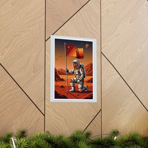 Astronaut Planting Flag On Mars - Poster image 5