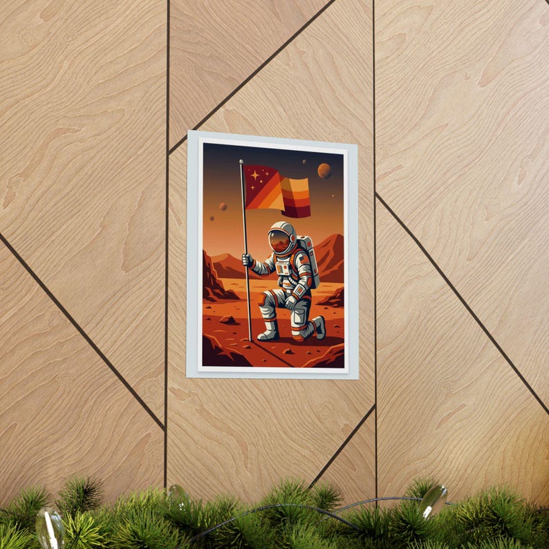 Astronaut Planting Flag On Mars - Poster image 5