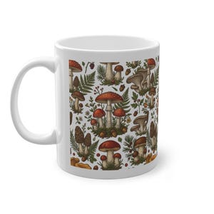 Vintage Botanical Mushroom Chart - Mug image 2