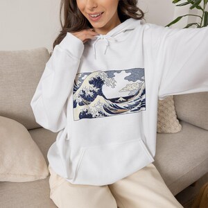 Japanese Wave Kanagawa Style - Hoodie image 5
