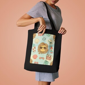 Salty Hair Don't Care Tote Bag | Beach Canvas Bag | Summer Tote | Beach Accessories | Vacation Gift | Reusable Grocery B bild 4