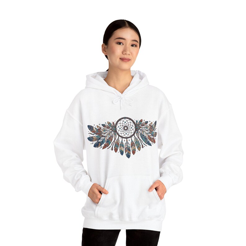 Boho Dreamcatcher Feathers - Hoodie image 5