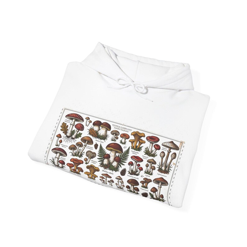 Vintage Botanical Mushroom Chart - Hoodie image 2