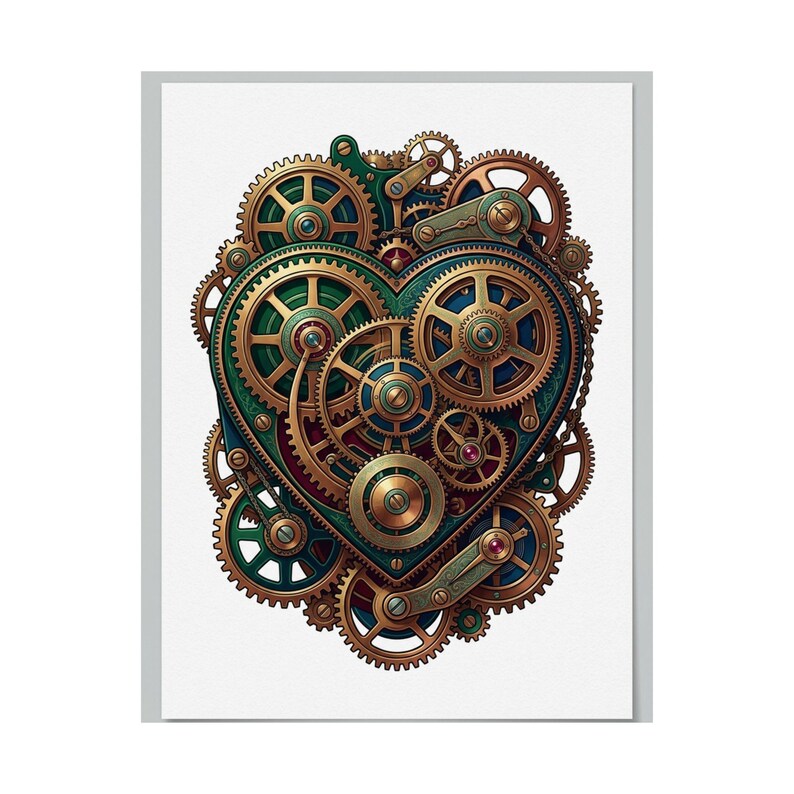 Steampunk Gears And Clockwork Brass - Poster imagem 2