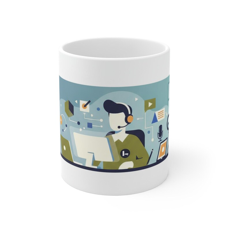 Professional Video Call Participant Mug, Funny Work From Home Coffee Cup, WFH Office Gift, Zoom Meeting Coffee Mug, Remo imagem 1