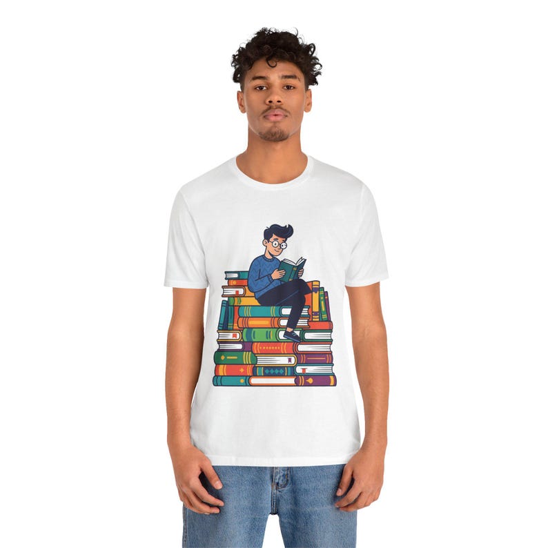 Bookstack Reading Nerd - Tshirt image 6