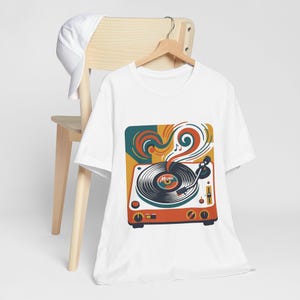Retro Vinyl Record Music Lover - Tshirt zdjęcie 4