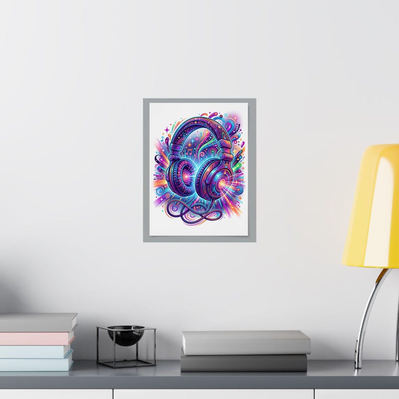 Rave Festival Neon Headphones - Poster image 8