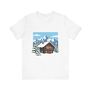 Alpine Chalet In Winter Snow - Tshirt image 1