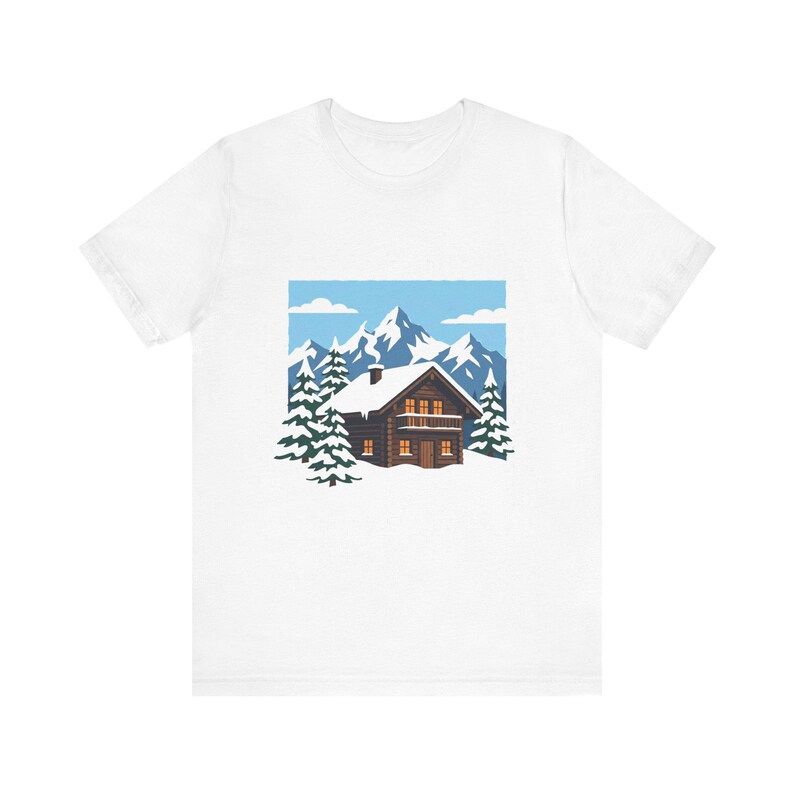 Alpine Chalet In Winter Snow - Tshirt image 1