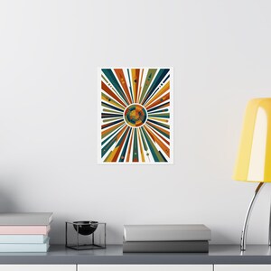 Mid-Century Modern Sunburst Pattern - Poster image 8