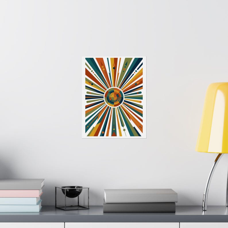 Mid-Century Modern Sunburst Pattern - Poster image 8